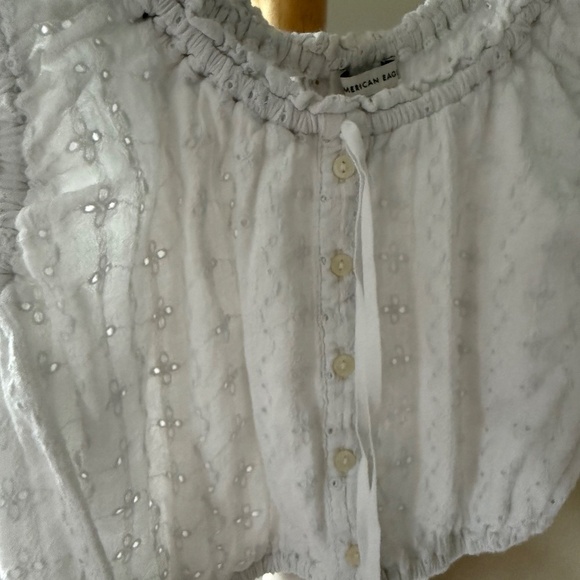 American Eagle Cottagecore Eyelet Top | XS | Romantic White - Picture 6 of 6